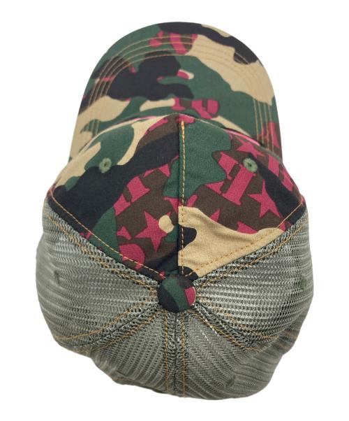 Hysteric Glamour（ヒステリックグラマー）Hysteric Glamour (ヒステリックグラマー) WOODLAND HYS メッシュキャップ グリーン×ピンク サイズ:FREEの古着・服飾アイテム