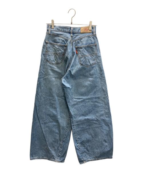 UNGRID（アングリッド）UNGRID (アングリッド) ウエストタックカーブデニム インディゴ サイズ:24の古着・服飾アイテム