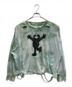 TEPPEI FURUYAMAテッペイフルヤマ）の古着「ダメージカットソー」｜グリーン