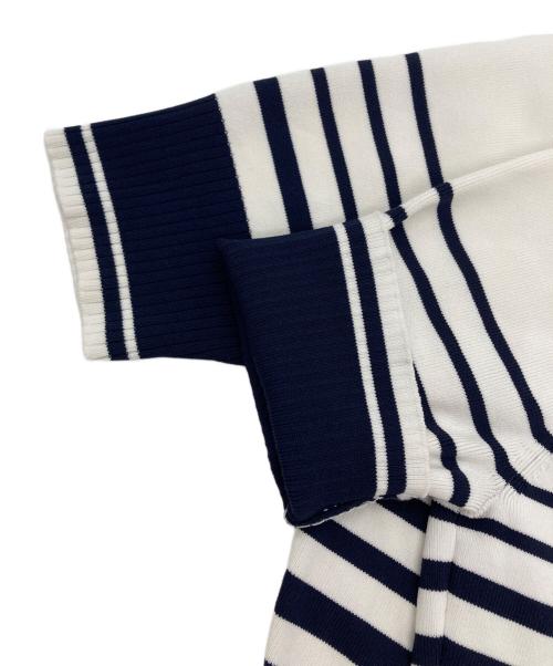 Bibiy.（ビビィ）Bibiy. (ビビィ) ROSIE SHIRT KNIT（ロージーシャツニット） ネイビー×ホワイト サイズ:SIZE Freeの古着・服飾アイテム