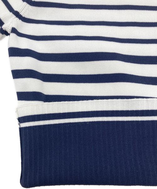 Bibiy.（ビビィ）Bibiy. (ビビィ) ROSIE SHIRT KNIT（ロージーシャツニット） ネイビー×ホワイト サイズ:SIZE Freeの古着・服飾アイテム