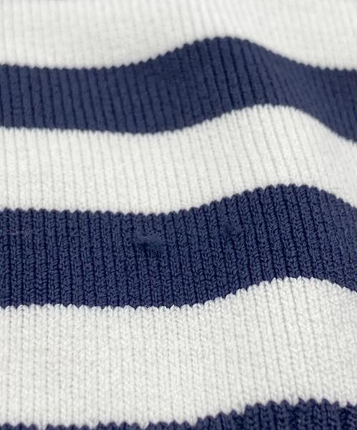 Bibiy.（ビビィ）Bibiy. (ビビィ) ROSIE SHIRT KNIT（ロージーシャツニット） ネイビー×ホワイト サイズ:SIZE Freeの古着・服飾アイテム