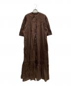 JOURNAL STANDARD relumeジャーナルスタンダード レリューム）の古着「コットンボイルクリンクルピンタックワンピース」｜ブラウン