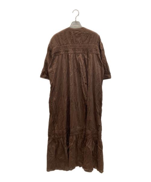 JOURNAL STANDARD relume（ジャーナルスタンダード レリューム）JOURNAL STANDARD relume (ジャーナルスタンダード レリューム) コットンボイルクリンクルピンタックワンピース ブラウン サイズ:SIZE Freeの古着・服飾アイテム