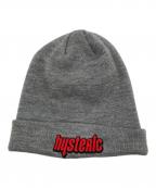 Hysteric Glamourヒステリックグラマー）の古着「TWO WAY LOGO 刺繍ワッチキャップ」｜グレー