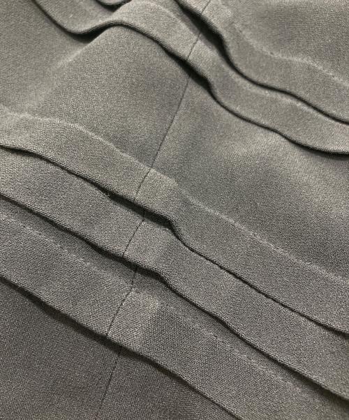 MIU MIU（ミュウミュウ）MIU MIU (ミュウミュウ) ギャザーフレアミニスカート ブラック サイズ:40の古着・服飾アイテム