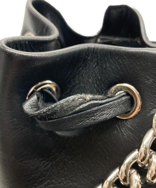 J&M DAVIDSON（ジェイ＆エム デヴィッドソン）J&M DAVIDSON (ジェイ＆エム デヴィッドソン) カーニバル 巾着フリンジスタッズ 2wayチェーンショルダーバッグ ブラックの古着・服飾アイテム