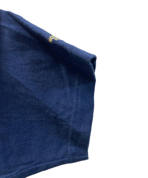 THE NORTHFACE PURPLELABEL（ザ・ノースフェイス パープルレーベル）THE NORTHFACE PURPLELABEL (ザ・ノースフェイス パープルレーベル) BEAMS BOY (ビームスボーイ) アシンメトリー ドッキング ロゴTシャツ ネイビー サイズ:Sの古着・服飾アイテム