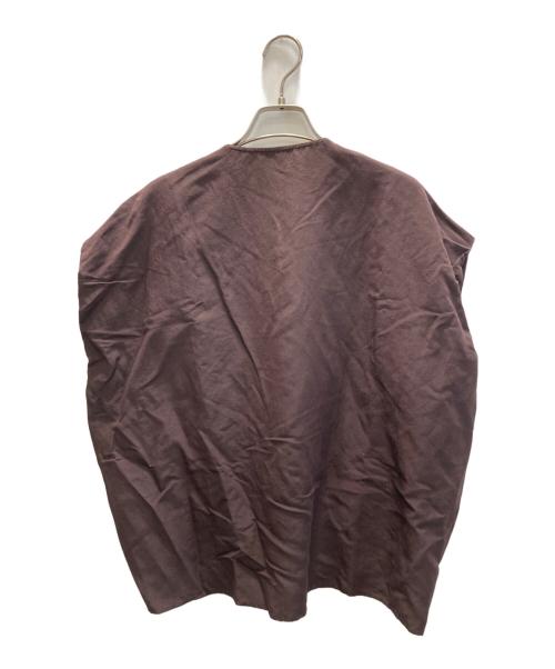 journal standard L'essage（ジャーナルスタンダード レサージュ）journal standard L'essage (ジャーナルスタンダード レサージュ) VIS/LINEN ドルマンブラウス ブラウン サイズ:表記なしの古着・服飾アイテム