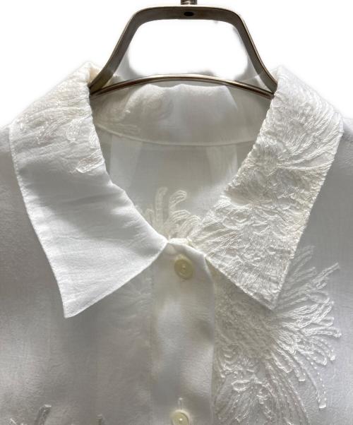 JOURNAL STANDARD（ジャーナルスタンダード）JOURNAL STANDARD (ジャーナルスタンダード) シアーレースビッグシャツ ホワイト サイズ:表記なしの古着・服飾アイテム