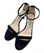 NEBULONIEネブローニ）の古着「アンクルゴム ストラップ サンダル」｜ブラック