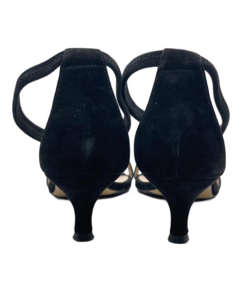 NEBULONIE（ネブローニ）NEBULONIE (ネブローニ) アンクルゴム ストラップ サンダル ブラック サイズ:SIZE 36 1/2の古着・服飾アイテム