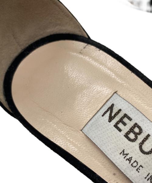 NEBULONIE（ネブローニ）NEBULONIE (ネブローニ) アンクルゴム ストラップ サンダル ブラック サイズ:SIZE 36 1/2の古着・服飾アイテム