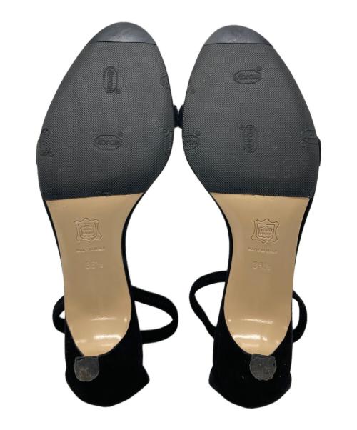 NEBULONIE（ネブローニ）NEBULONIE (ネブローニ) アンクルゴム ストラップ サンダル ブラック サイズ:SIZE 36 1/2の古着・服飾アイテム