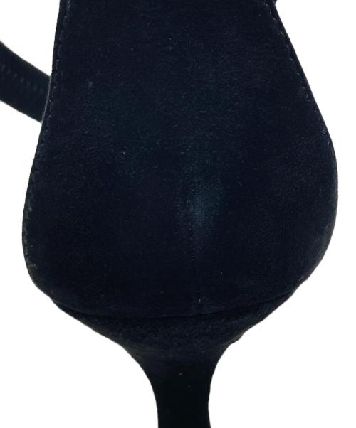 NEBULONIE（ネブローニ）NEBULONIE (ネブローニ) アンクルゴム ストラップ サンダル ブラック サイズ:SIZE 36 1/2の古着・服飾アイテム