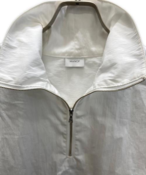 MANOF（マノフ）MANOF (マノフ) H/N ZIP SHIRT ホワイト サイズ:Sの古着・服飾アイテム