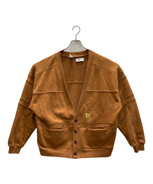 DISCUS ATHLETIC（ディスカスアスレティック）DISCUS ATHLETIC (ディスカスアスレティック) map. OVERLAP CLOTHING スウェットカーディガン ブラウン サイズ:Mの古着・服飾アイテム