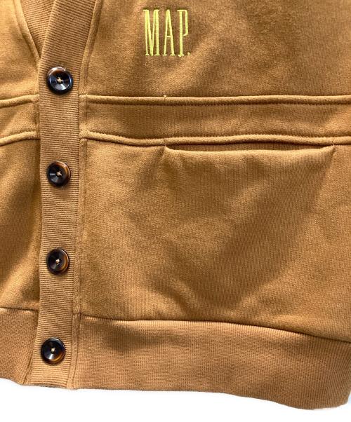 DISCUS ATHLETIC（ディスカスアスレティック）DISCUS ATHLETIC (ディスカスアスレティック) map. OVERLAP CLOTHING スウェットカーディガン ブラウン サイズ:Mの古着・服飾アイテム