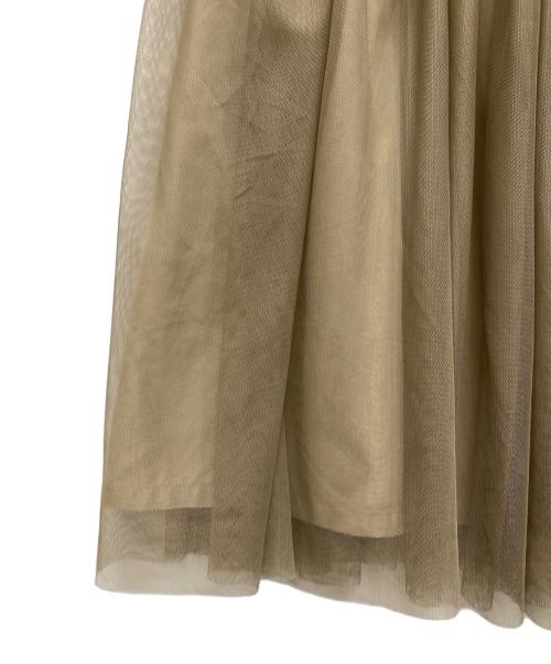 MANOF（マノフ）MANOF (マノフ) CORSET LIKE TULLE SKIRT / コルセット ライク チュール スカート ベージュ サイズ:SIZE S 未使用品の古着・服飾アイテム