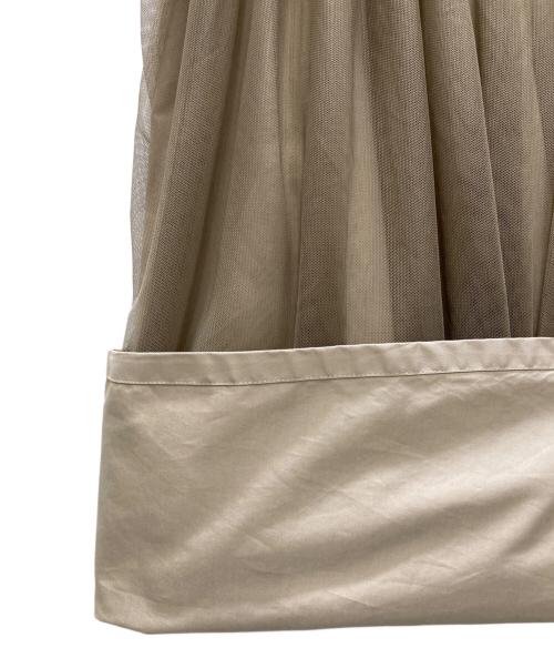 MANOF（マノフ）MANOF (マノフ) CORSET LIKE TULLE SKIRT / コルセット ライク チュール スカート ベージュ サイズ:SIZE S 未使用品の古着・服飾アイテム
