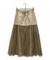 MANOF (マノフ) CORSET LIKE TULLE SKIRT / コルセット ライク チュール スカート ベージュ サイズ:SIZE S 未使用品：6000円