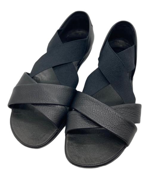 CAMPER（カンペール）CAMPER (カンペール) レザークロスストラップサンダル ブラック サイズ:38の古着・服飾アイテム