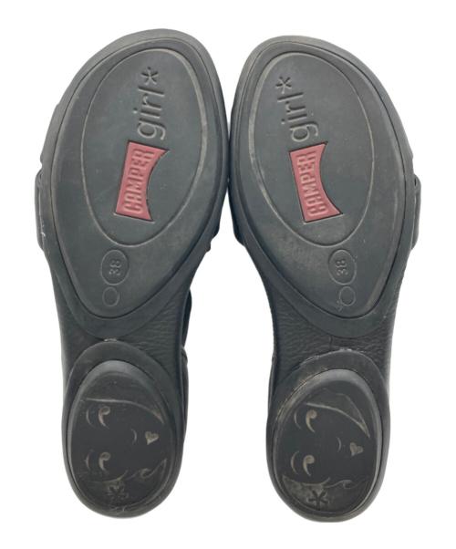 CAMPER（カンペール）CAMPER (カンペール) レザークロスストラップサンダル ブラック サイズ:38の古着・服飾アイテム