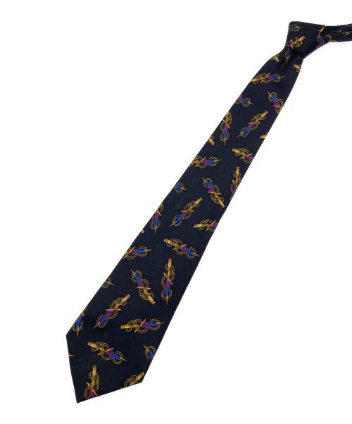 CHANEL（シャネル）CHANEL (シャネル) シルクネクタイ ブラック サイズ:FREEの古着・服飾アイテム