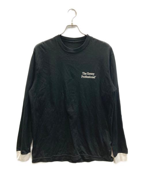 ENNOY（エンノイ）ENNOY (エンノイ) BICOLOR L/S T-SHIRT（バイカラーロングスリーブTシャツ） ブラック サイズ:Lの古着・服飾アイテム
