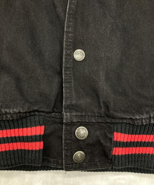 INTERNATIONAL DENIM（インターナショナルデニム）INTERNATIONAL DENIM (インターナショナルデニム) 90s D.A.R.E. 刺繍スタジャン ブラック×レッド サイズ:SIZE Lの古着・服飾アイテム