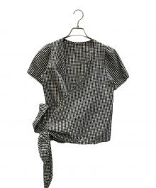 RHC Ron Herman（アールエイチシー ロンハーマン）の古着「カシュクールギンガムチェックブラウス」｜ブラック