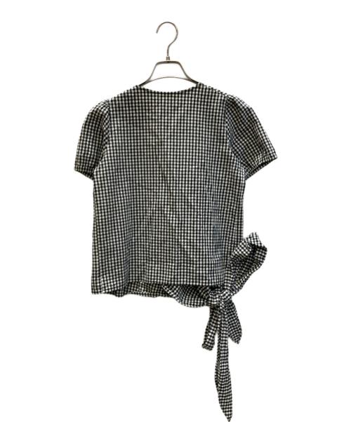 RHC Ron Herman（アールエイチシー ロンハーマン）RHC Ron Herman (アールエイチシー ロンハーマン) カシュクールギンガムチェックブラウス ブラック サイズ:XSの古着・服飾アイテム