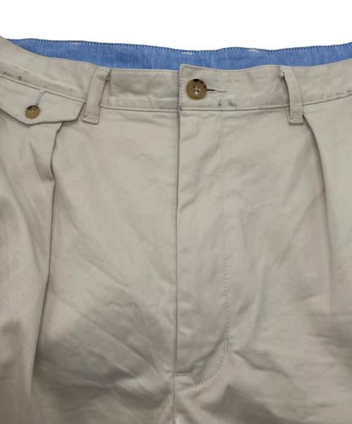 BEAMS PLUS（ビームスプラス）BEAMS PLUS (ビームスプラス) 2 Pleats Twill アイボリー サイズ:XLの古着・服飾アイテム