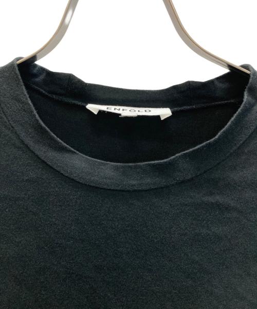ENFOLD（エンフォルド）ENFOLD (エンフォルド) ドレープ ノースリーブカットソー ブラック サイズ:38の古着・服飾アイテム