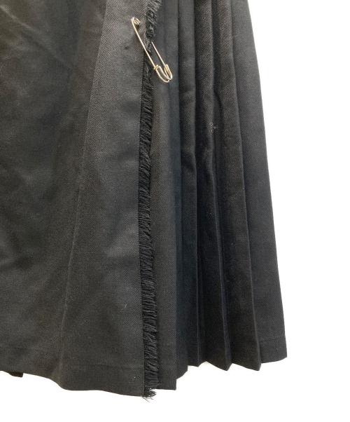 O'NEIL OF DUBLIN（オニールオブダブリン）O'NEIL OF DUBLIN (オニールオブダブリン) プリーツラップウールスカート（ pleated wrap wool skirt） ブラック サイズ:US8の古着・服飾アイテム