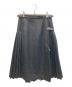O'NEIL OF DUBLIN（オニールオブダブリン）の古着「プリーツラップウールスカート（ pleated wrap wool skirt）」｜ブラック