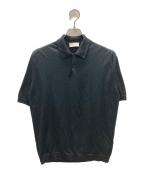 JOHN SMEDLEY×UNITED ARROWSジョンスメドレー×ユナイテッドアローズ）の古着「ニットポロシャツ」｜ブラック