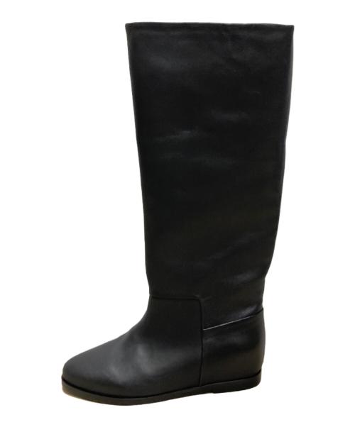 REMME（レメ）REMME (レメ) URBAN RESEARCH (アーバンリサーチ) 別注シープスキンロングブーツ ブラック サイズ:37の古着・服飾アイテム