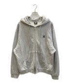 wooalongウアロン）の古着「ジップパーカー」｜グレー