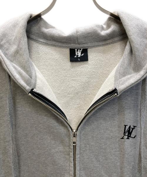 wooalong（ウアロン）wooalong (ウアロン) ジップパーカー グレー サイズ:SIZE Lの古着・服飾アイテム