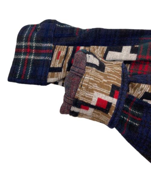 BEAMS PLUS（ビームスプラス）BEAMS PLUS (ビームスプラス) ジャカード チェック ガイド シャツ ネイビー×レッド サイズ:XLの古着・服飾アイテム