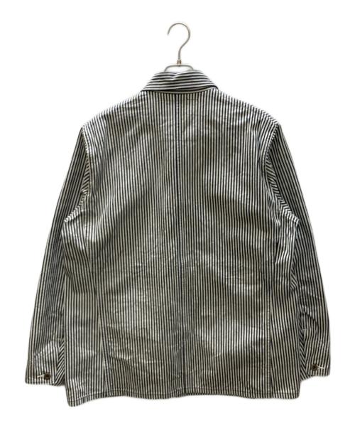 HEADLIGHT（ヘッドライト）HEADLIGHT (ヘッドライト) 11oz. EXPRESS STRIPE WW II WORK COAT ネイビー×ホワイト サイズ:表記なしの古着・服飾アイテム