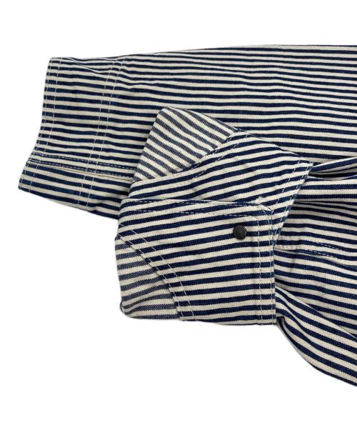 HEADLIGHT（ヘッドライト）HEADLIGHT (ヘッドライト) 11oz. EXPRESS STRIPE WW II WORK COAT ネイビー×ホワイト サイズ:表記なしの古着・服飾アイテム