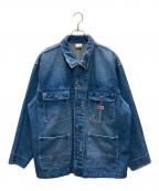 big mac×FREAK'S STOREビッグマック×フリークスストア）の古着「ダメージ加工 デニムカバーオール」｜インディゴ