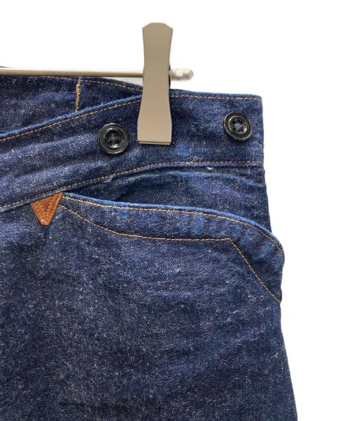 WAREHOUSE（ウエアハウス）WAREHOUSE (ウエアハウス) 1874 3POCKET HEAVY LEATHER BOUND OVERALL インディゴ サイズ:SIZE 86cm (W34)の古着・服飾アイテム