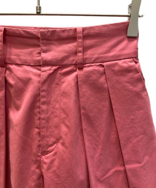 CLANE（クラネ）CLANE (クラネ) コットンワイドタックテーパードパンツ ピンク サイズ:1の古着・服飾アイテム