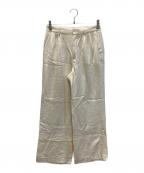 MACPHEEマカフィー）の古着「コットンアセテートツイル タックフレアパンツ」｜ベージュ