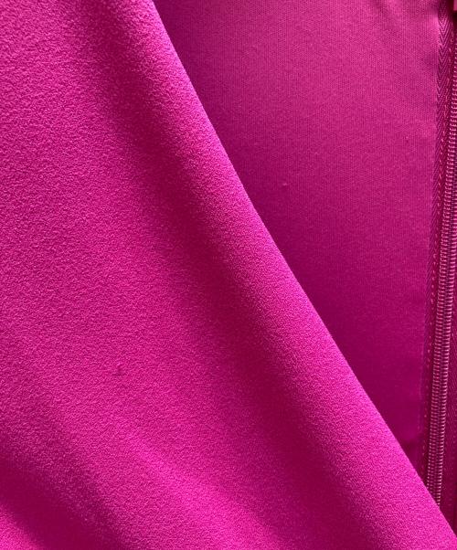 TADASHI SHOJI（タダシ ショージ）TADASHI SHOJI (タダシ ショージ) カスケードドレープ クレープドレス ピンク サイズ:Mの古着・服飾アイテム