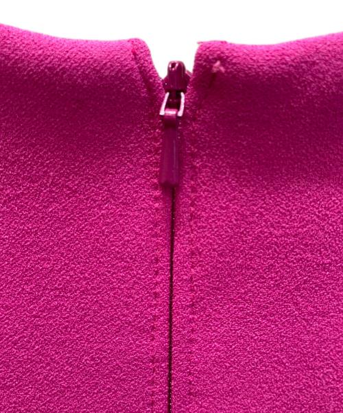 TADASHI SHOJI（タダシ ショージ）TADASHI SHOJI (タダシ ショージ) カスケードドレープ クレープドレス ピンク サイズ:Mの古着・服飾アイテム