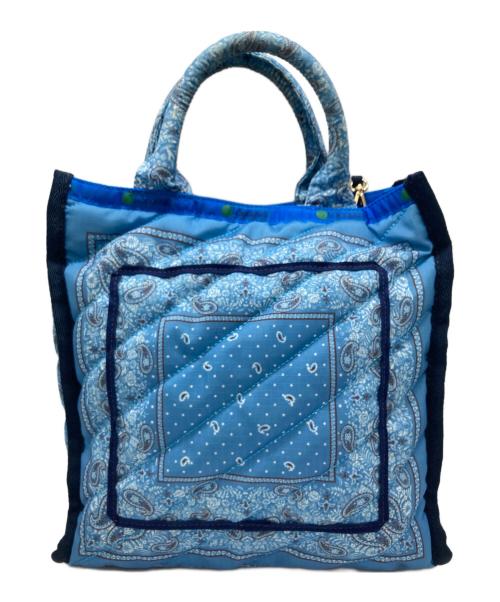 LeSportsac（レスポートサック）LeSportsac (レスポートサック) SM CHAIN QUILT TOTE（ SM チェーンキルトトート） バンダナブルー ブルーの古着・服飾アイテム